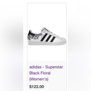 Adidas Superstar Limited Black Flower Stitch 7.5